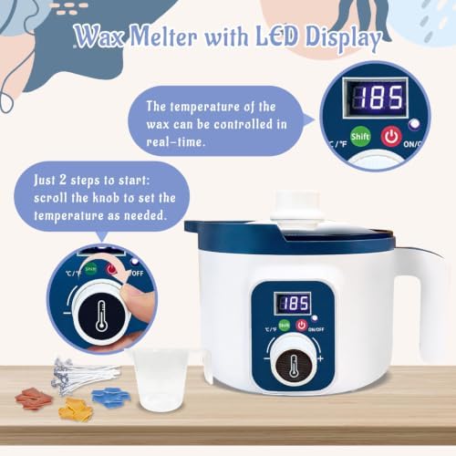 KQU Digital Wax Melting Pot with Temperature Control for Candle Making
