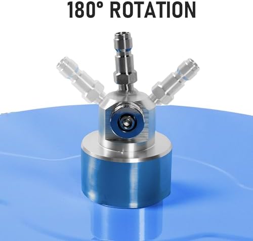 19" Pressure Washer Surface Cleaner with 4 Wheels, Coated Blue Stainless Steel Power Washer Surface Cleaner for Driveway Sidewalk Patio, 1/4" Quick Connector, 2 Extension Wand, 4000 PSI