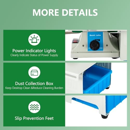 5-In-1 Lapidary Saw, 750W Rock Polisher Rock Saw Rock Cutter Rockfor Cutting Rocks Table Grinder 800-10000rpm DIY Jewelry Polishing Bench Buffer Grinding Machine for Carving, Polishing
