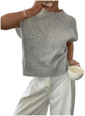 SOLY HUX Women's Short Sleeve Business Casual Sweater