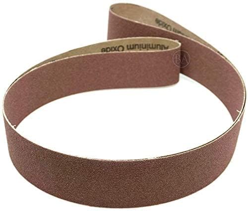 Benchmark Abrasives 2" x 36" Aluminum Oxide Sanding Belts for Grinding Deburring Polishing Rust Removal on Metal, Stainless Steel, and Carbon Steel, Use with Belt Disc Sander (6 Pack) - (100 Grit)
