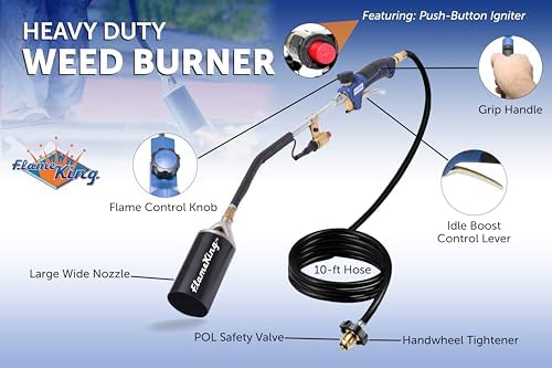 Flame King YSN340K 340,000 BTU Propane Torch Weed Burner with 10-ft Hose