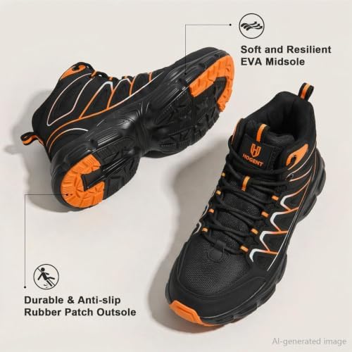 Hogent Steel Toe Shoes for Men Women - Non Slip & Lightweight Work Shoes