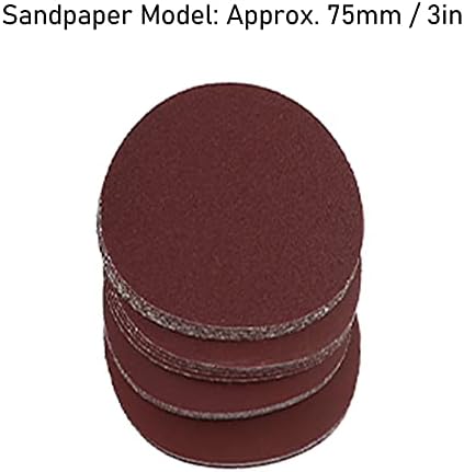 3-Inch Electric Disc Grinder Sander 6000 RPM for Wood Plastic Glass Metal with 20 Sanding Papers