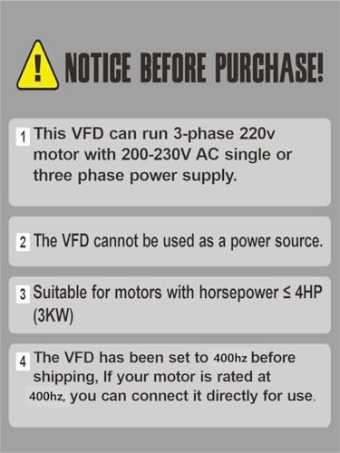 VFD Variable Frequency Drive Converter 3kW 4HP 220V