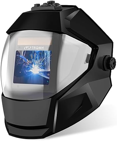 TRQWH Panoramic View Welding Helmet Auto Darkening Welding Hood