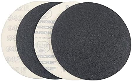 7 Inch Premium Sanding Discs, 50 Pack Hook and Loop Sandpaper, 60 Grit Grinder Sanding Disc, No Hole Black Silicon Carbide Sandpaper Discs for Stone, Metal, Wood, Floor, Paint and Plastics