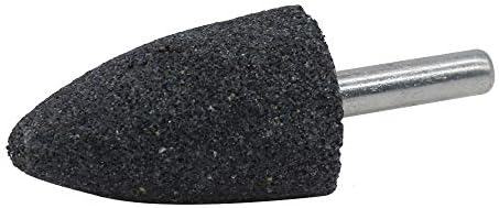 20Pc 1/4" Shank Brown Corundum Grinding Head Cone Shaped Grinding Wheel Abrasive Mounted Grinding Point Stone Rotary Tools Deburring Polishing -Diameter:25mm
