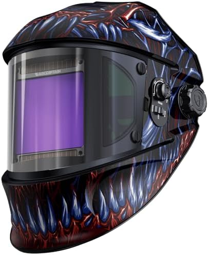 ARCCAPTAIN Welding Hood, 180° Panoramic View Auto Darkening Welding Helmet (LY800Js-VL)