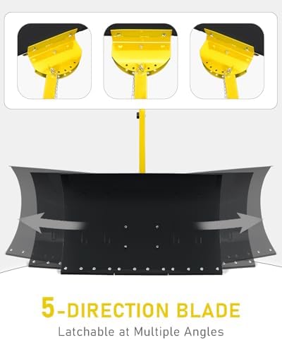 Outvita Snow Shovel with Wheels, 29" Wide 18" Long, Black & Yellow