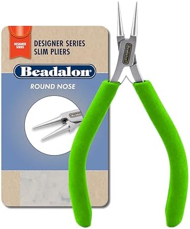 Beadalon Designer Series Slim Pliers - Round Nose, Lime Green