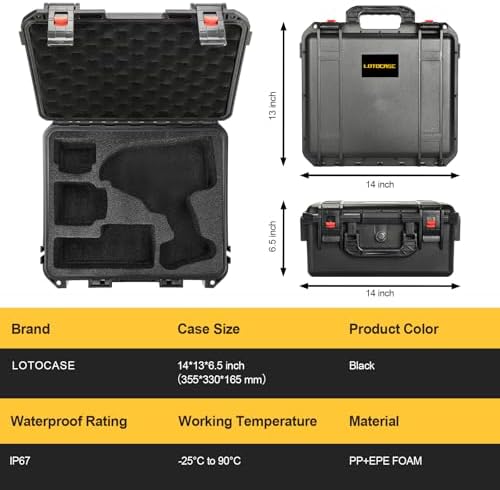 Case for Dewalt Impact and Torque Wrench - Waterproof Hard Tool Box