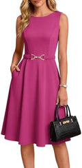 GRACE KARIN Work Business Midi Flowy Sleeveless Dresses for Women