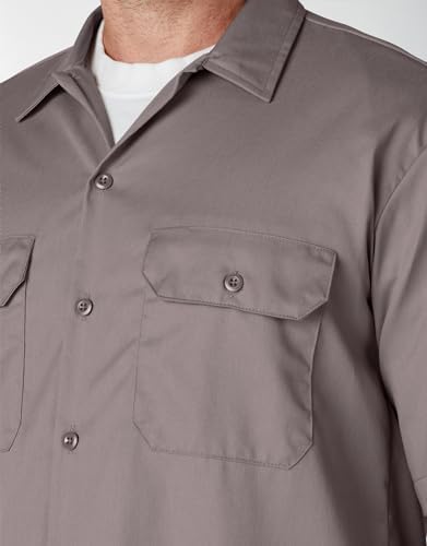 Dickies Men’s Short Sleeve Work Shirt – Durable Twill Button Down Shirts for Men, Lightweight Uniform for Daily Wear