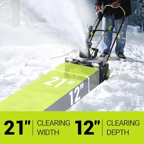 Corded Snow Blower:15A Motor, 20-Inch Electric Snow Blower, Electric Snow Shovel with 25ft Throwing Distance, Dual LED Lights, 3300rpm Snow Thrower DEKOPRO (Renewed)
