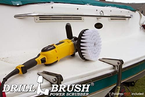 Carpet Cleaner Scrub Brush for Polisher - 7 Inch Soft White Drill Brush