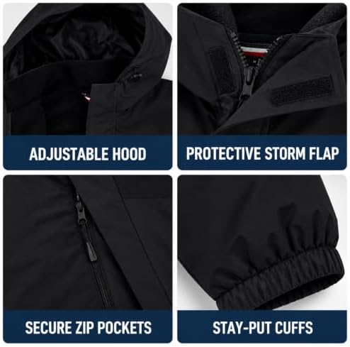 Reebok Mens 3-in-1 Softshell Systems Weather Resistant Midweight Jacket