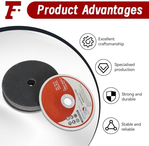 Cut Off Wheels 50 Pack 6 x .045 x 7/8 Inch Metal and Stainless Steel Cutting Discs for Angle Grinders