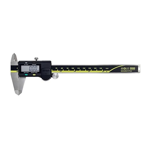 Mituttoyo 500-196-30 Caliper 6" (150mm) – High-Precision AOS Encoder – Stainless Steel Vernier Caliper with .0005"/0.01mm Resolution for Accurate Measurement