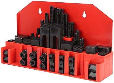 58Pcs M10 Machinist Promo Kit T-Slot Clamp Kit Lathe Mold Tool for Lathe Milling Machine CNC and Various Metal Cutting Machine Tools