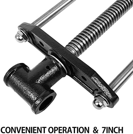 HFS(R) Woodworking Bench Vise, Heavy Duty Front Screw Vise for Workbench Chrome plating Leg Vise Hardware Woodworking (7IN)