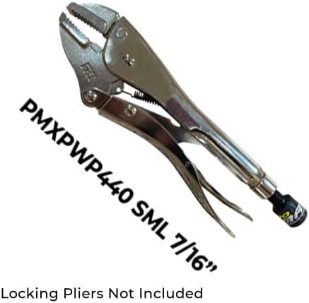 PRO MAXX PlierPull 17/16” Locking Plier Threaded Adapter Connects Your Vise Grip to Included 11" Slide Hammer Pulling Power For Auto Body Repairs, Popping Cotter Pins, Bushings Seals More ProMAXX Tool