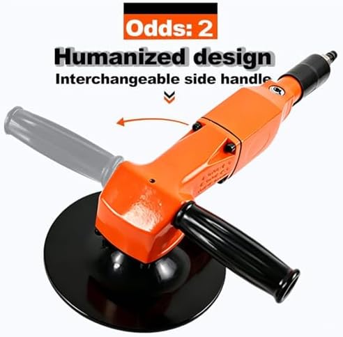 7" Pneumatic Orbital Sander Polisher, 4500 RPM Adjustable Speed Air Tool