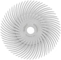 Dedeco Sunburst Radial Bristle Discs 12-Pack - 4" Curved - 3/8" Arbor - White 120 Grit (Medium) - Aluminum Oxide for Polishing & Finishing