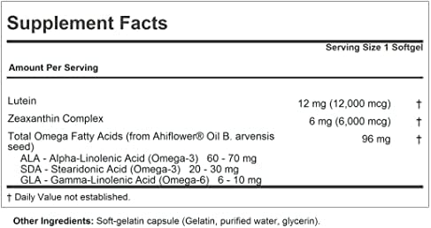 ANDREW LESSMAN ProCaps Maximum Lutein + Zeaxanthin Eye Vitamins, 30 Softgels