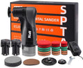 Cordelss Mini Random Orbital Angled Sander, Battery Sander, SPTA 1 inch/2 inch/3 inch -5mm Orbit Palm Sander with Brushless Motor for Sheet Metal and Paint Repair, Woodworking, Primary Wood and Panel