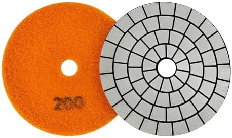 Electroplated Diamond Sanding Pad, 200Grit 4inch 100mm Grinding Disc Hook and Loop Backing for Stone Tile Glass Trimming & Metal Polishing & Wood Sanding (1 Piece)