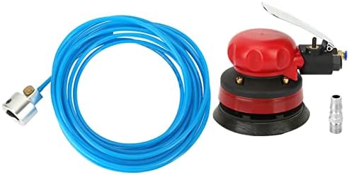 5“ Pneumatic Random Orbital Sander Kit, Air Water Polisher with 18.0ft Water Pipe, 1/4” Air Inlet