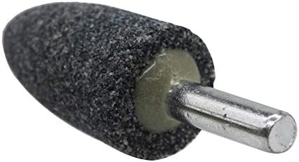 5Pc 1/4"Shank Brown Corundum Grinding Head Cone Shaped Grinding Wheel Abrasive Mounted Grinding Point Stone Rotary Tools Deburring Polishing - Diameter:20mm
