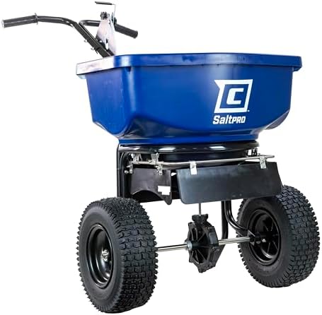 CHAPIN 88300B SaltPro 80 lb Contractor Salt Spreader, 12" Tires, Ice Melt