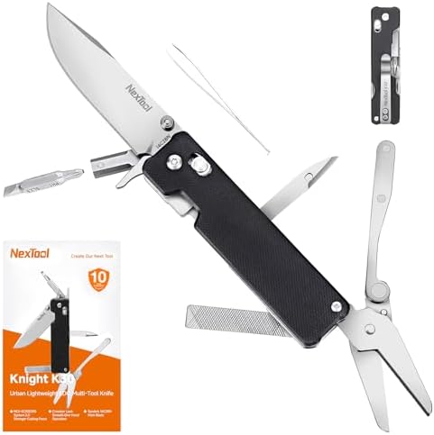 NexTool Knight K30 Multitool, 11-in-1 Folding Tool 2.76" 14C28N Steel Blade