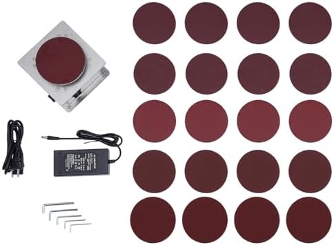 Mini Belt Disc Sander, 200W 6000RPM Electric Bench Grinder 4" Small Spindle Sander Machine for Wood Metal Stone Diy Grinding (200W)