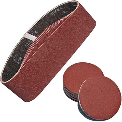 28Pack 4x36 Inch Sanding Belts and 6 Inch PSA Sanding Discs Set