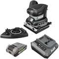 FLEX 24V 1/4 Sheet Sander With Interchangable Detail Sanding Pad and 2.0Ah Lithium Batteries & 75W Charger- FX3591-1M