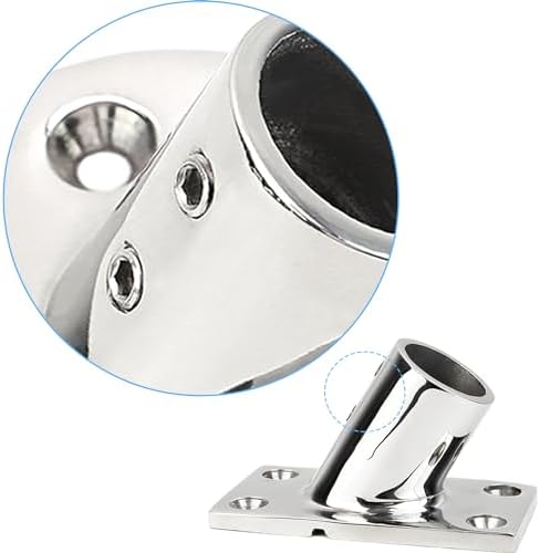 YANYUCB Boat Hand Rail Fitting,316 Stainless Steel Rectangular 60/90 Degree Boat Hand Rail Base(1 inch,1-1/4inch,7/8 inch,1-3/16 inch) with L Shape Hex Key and Screws