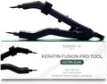 Professional Keratin Fusion Tool for Hair Extensions – Slim Long Heating Plates, Adjustable Temperature, Rapid Heat-UP, Seamless Fusion, Root Access, Salon-Quality Keratin Glue Gun (Black)