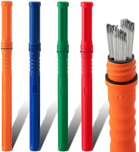 Tandefio 4 Pcs Welding Rod Storage Tube 40 Inch Tig Rod Holder, 4 Colors