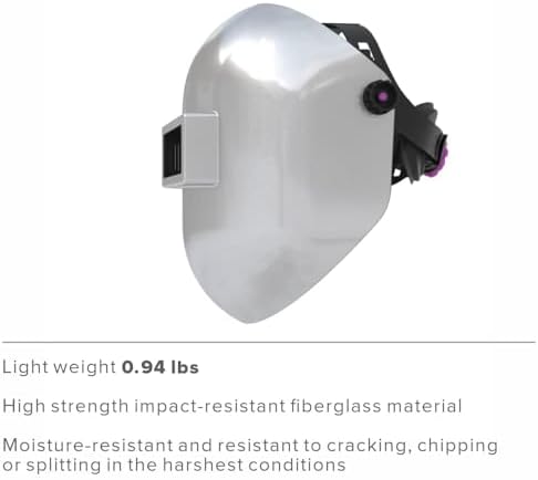 Tefuawe Chopped Fiberglass Sugar Scoop Welding Helmet, Medium Cut Top and Bottom Pipeline Welding Hood