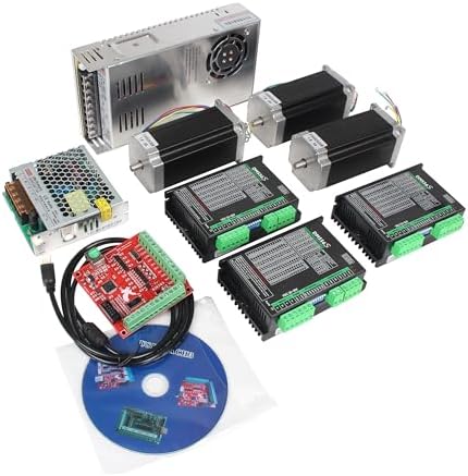3 Axis Nema23 Stepper Motor Driver USB Mach3 Board CNC Controller Kit 2.8Nm