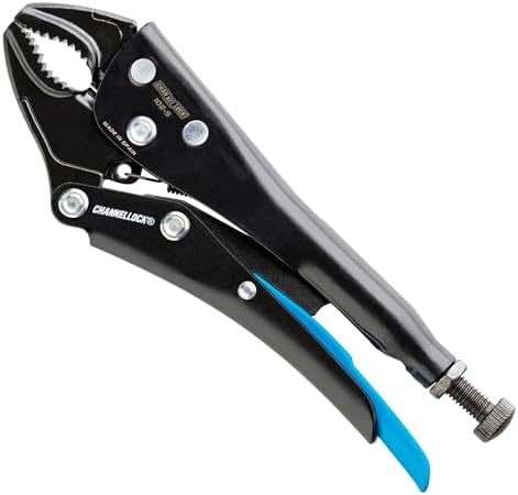 Channellock Locking Pliers 102-5 - Curved Jaw With Cutter, Epoxy Resin Coating, Forged Steel - 5 In