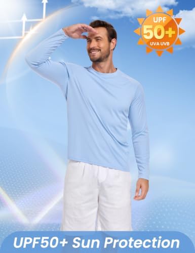 MLYENX 7 Pack Long Sleeve Shirts for Men Sun Protection Quick Dry