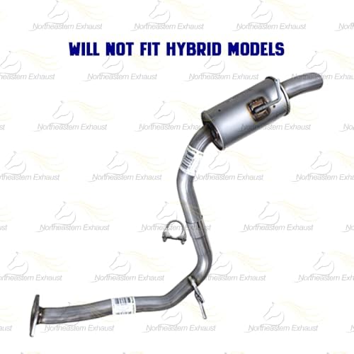 Northeastern Exhaust | Stainless Steel Resonator Pipe, Muffler Exhaust System Kit Compatible for Toyota RAV4 2013-2018 2.5L | Free Clamps, Gaskets, and Spring Bolt Kit Included