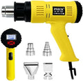 Heat Gun 2000W with LCD Digital Display, 140°F-1202°F Variable Temperature with 2 Speeds, Heavy Duty Hot Air Gun Kit with 4 Nozzles for Crafts, Shrinking PVC, Stripping Paint