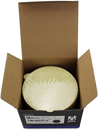 BHA 6" Gold PSA Sanding Discs for DA Sander, 180 Grit - 100 Pack