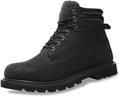 Steel Toe Work Boots for Men, 6-Inch Non Slip Comfortable Leather Waterproof Industrial Construction Safety Workboots