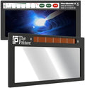 The Prince Adjustable 2.0 | Adjustable Shade 8-13 Silver Auto Darkening Welding Lens With Grind Mode | 5A TIG Rating | 2" X 4.25" X 0.2" | Silver Welding Lens - Blue Puddle | Royal Series 2.0